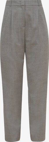 COMMA Slim fit Pleat-Front Pants in Grey: front