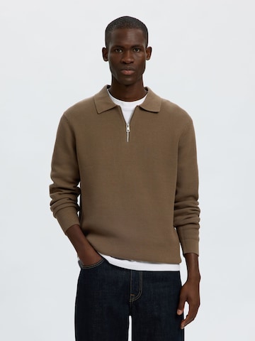 SELECTED - Jersey en marrón: frente