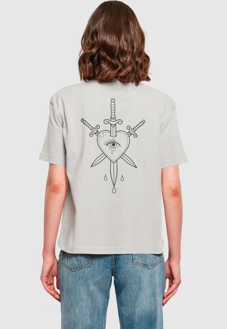 Miss Tee Shirt 'Heartbreaker Lovetaker' in Grey: front