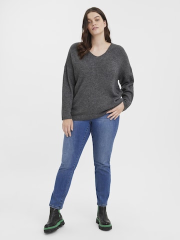 Vero Moda Curve Sveter 'Lefile' - Sivá