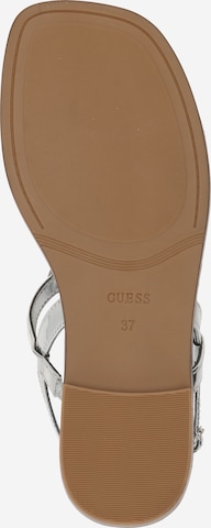 GUESS T-Bar Sandals 'Rainey' in Silver