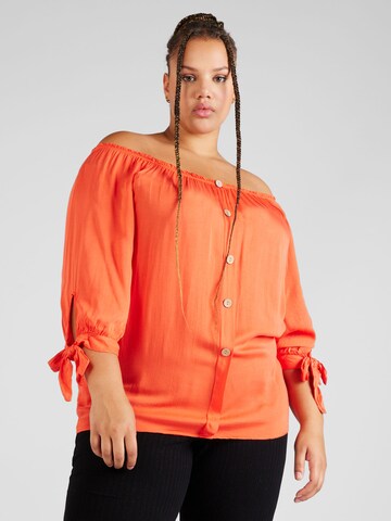 Z-One Μπλούζα 'Eliana' σε πορτοκαλί: μπροστά