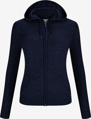 CASH-MERE.CH Kaschmir Strickjacke in Blau: Vorderseite