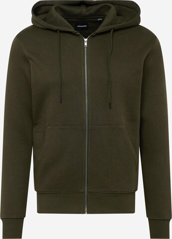 JACK & JONES Sweatjacke 'Star' in Grün: predná strana