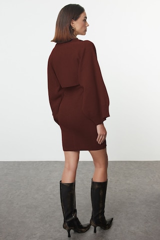 Trendyol Knit dress in Brown