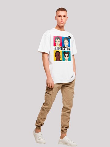 T-Shirt 'Sex Education Teen Illustrated Netflix TV Series' F4NT4STIC en blanc