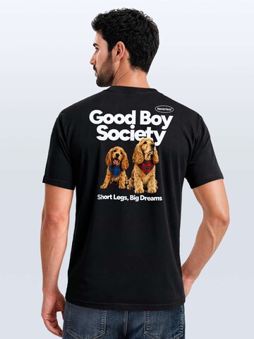 Neverless Shirt 'Good Boy Society' in Black