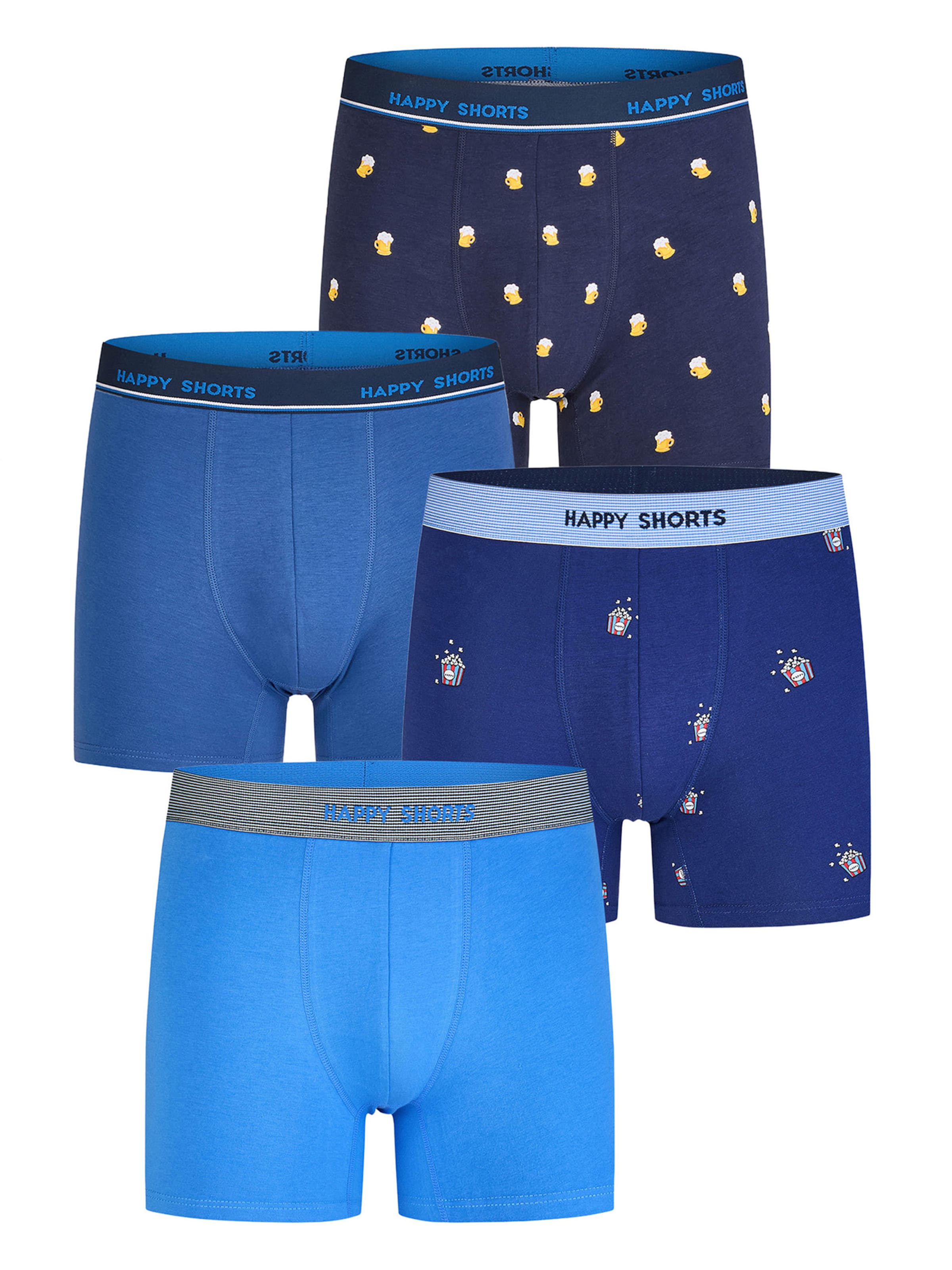 Happy Shorts - Boxers ' Fan Print Sets ' em azul: frente