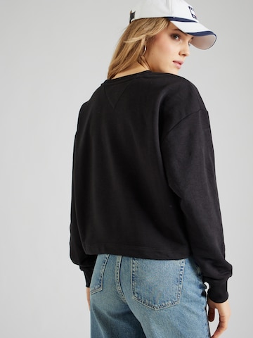 Tommy JeansSweater majica 'ESSENTIAL' - crna boja