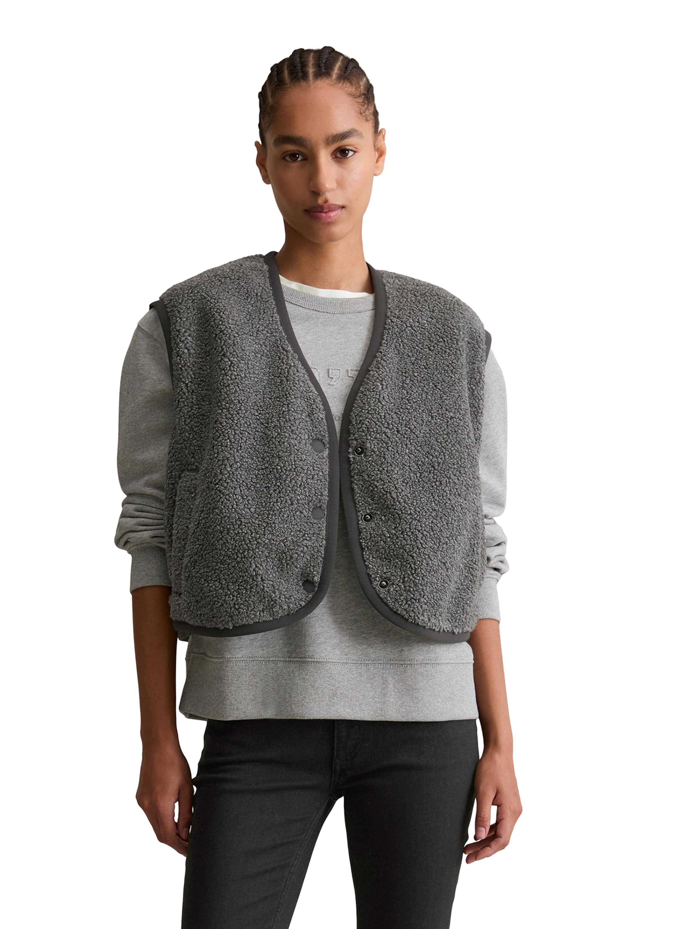 Marc O'Polo DENIM Елек в сиво: отпред