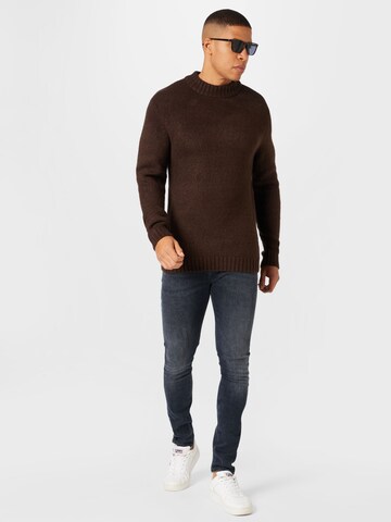 Redefined Rebel Sweater 'Dustin' in Brown