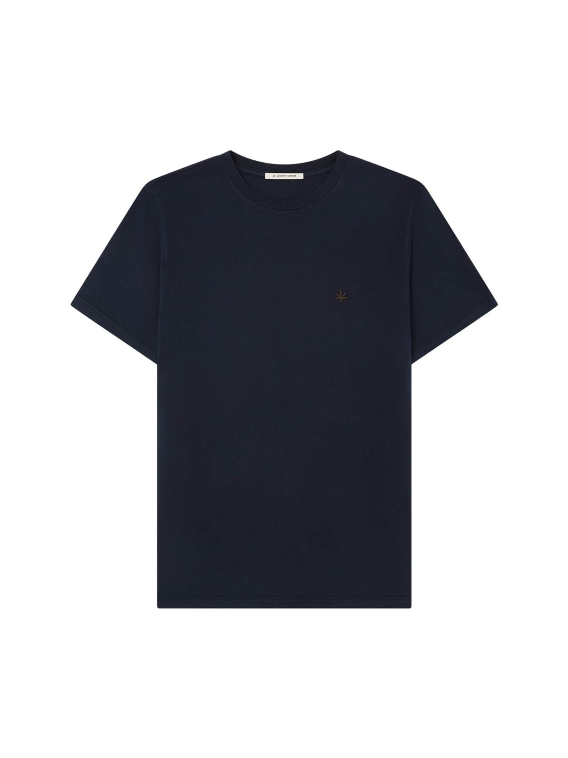 Laurent Vergne Shirt 'Thierry T-Shirt Navy Blue' in Blue
