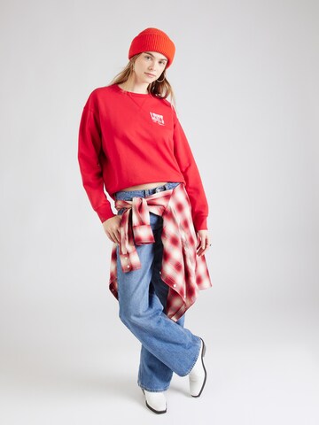 LEVI'S ® - Sweatshirt 'Graphic Heritage Crew' em vermelho