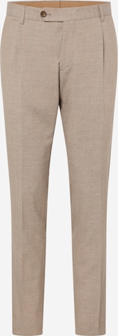 BOSS Black Trousers with creases 'Genius' in Beige: front