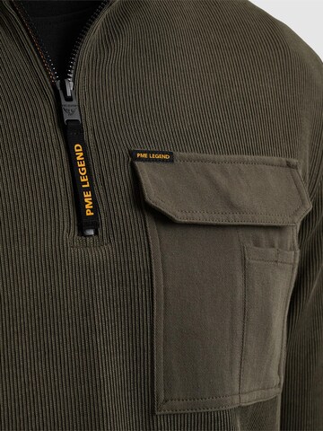 PME Legend Collegepaita 'Pullover with half-zipper' värissä vihreä