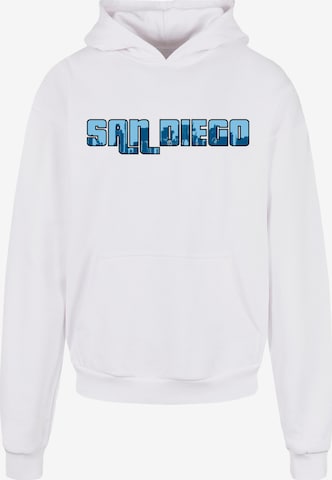 Sweat-shirt 'Grand San Diego Skyline' Merchcode en blanc : devant