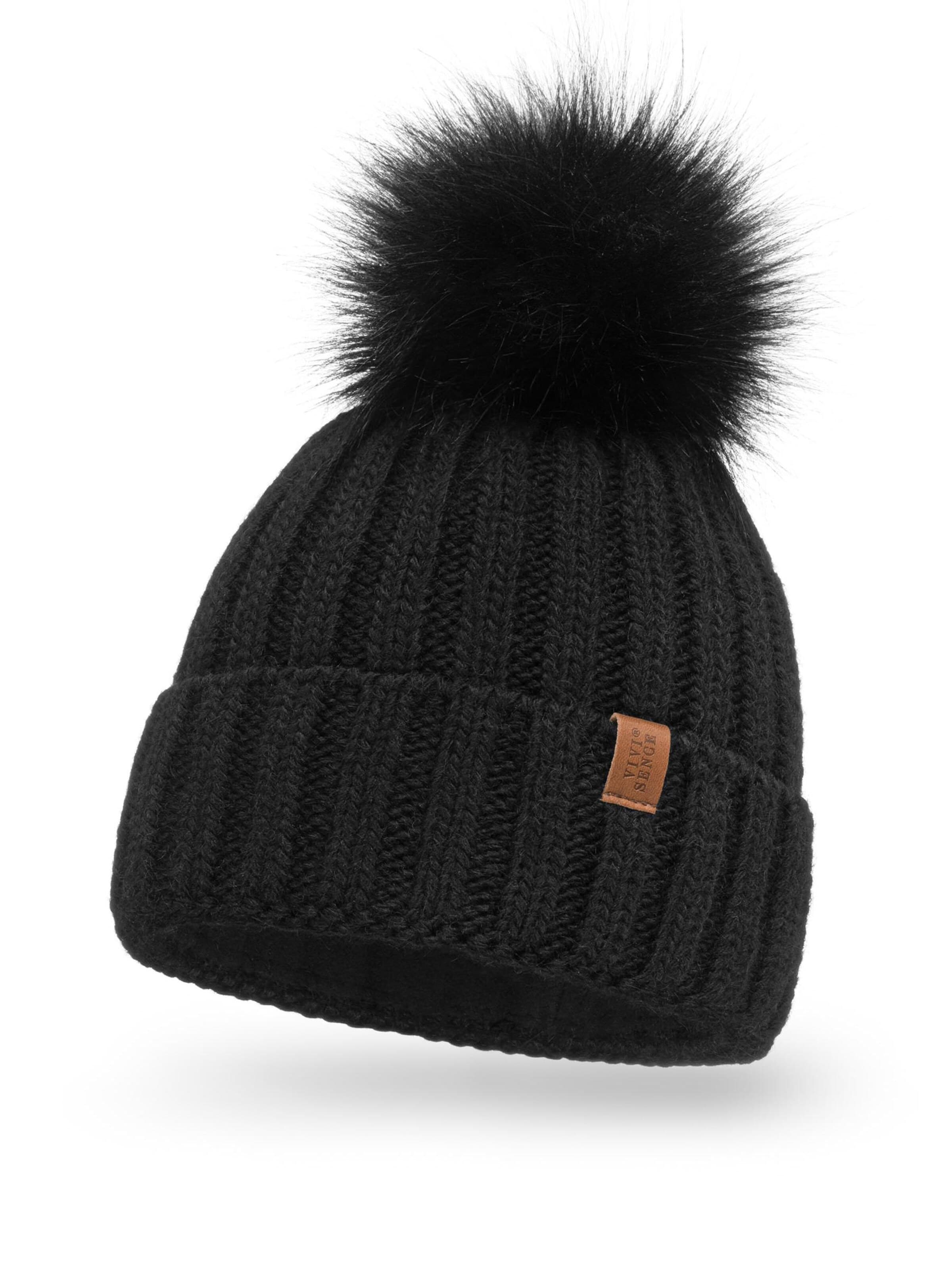 Vivisence Beanie '70100' in Black: front