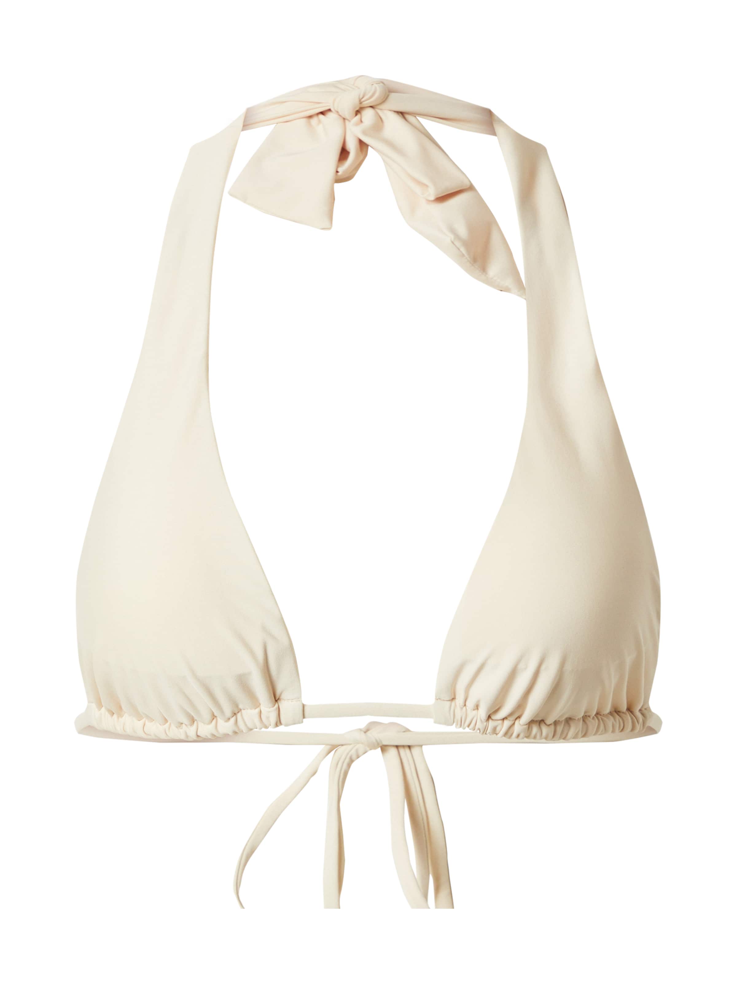 ETAM Triangle Bikini Top in Beige: front