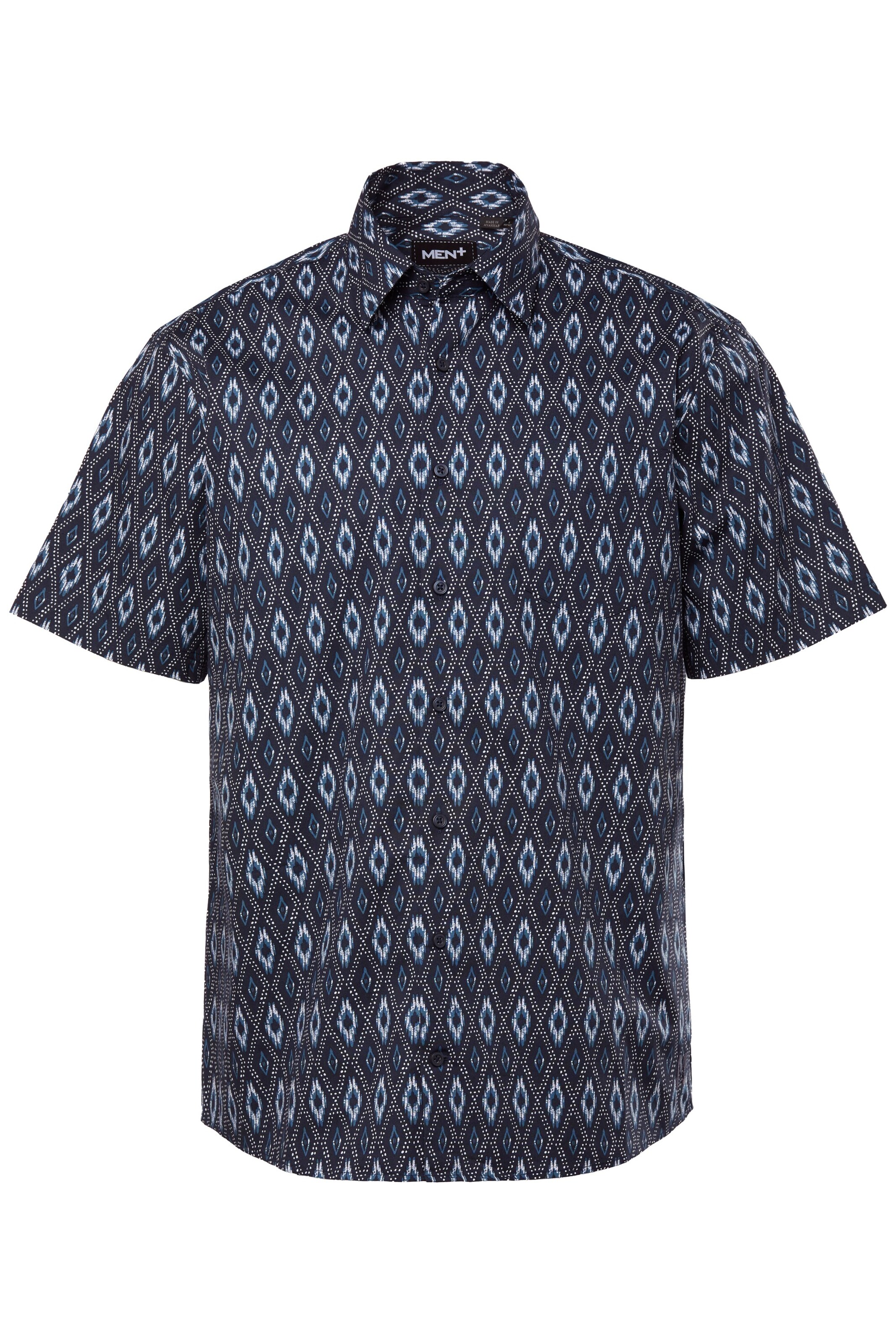 Men Plus Regular Fit Hemd in Blau: Vorderseite