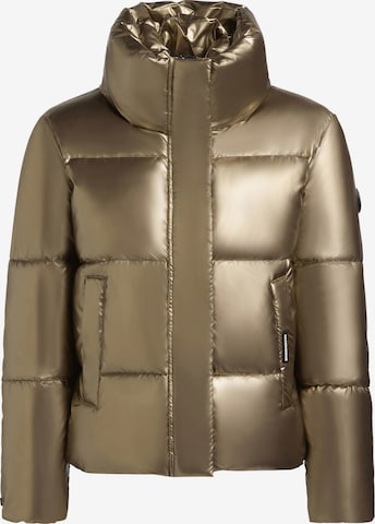khujo Winterjacke 'Rinja Shiny' in Gold: Vorderseite