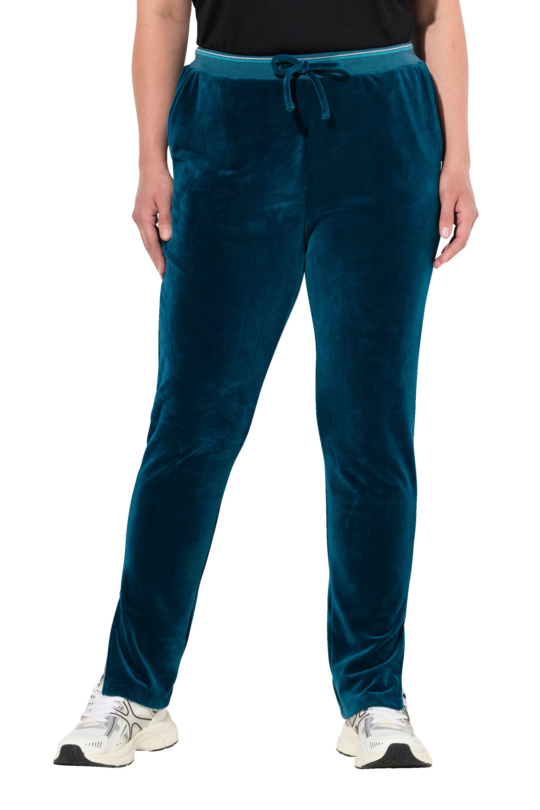 Ulla Popken Regular Broek in Blauw: voorkant