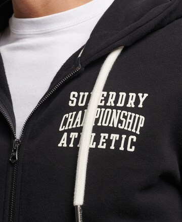 Superdry Bluza rozpinana 'Gym Athletic' w kolorze czarny
