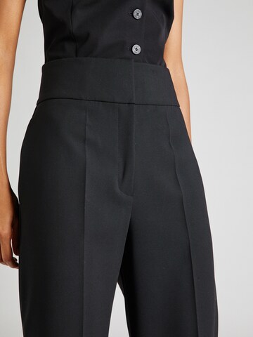 HUGO Wide leg Trousers with creases 'Himia' in Black