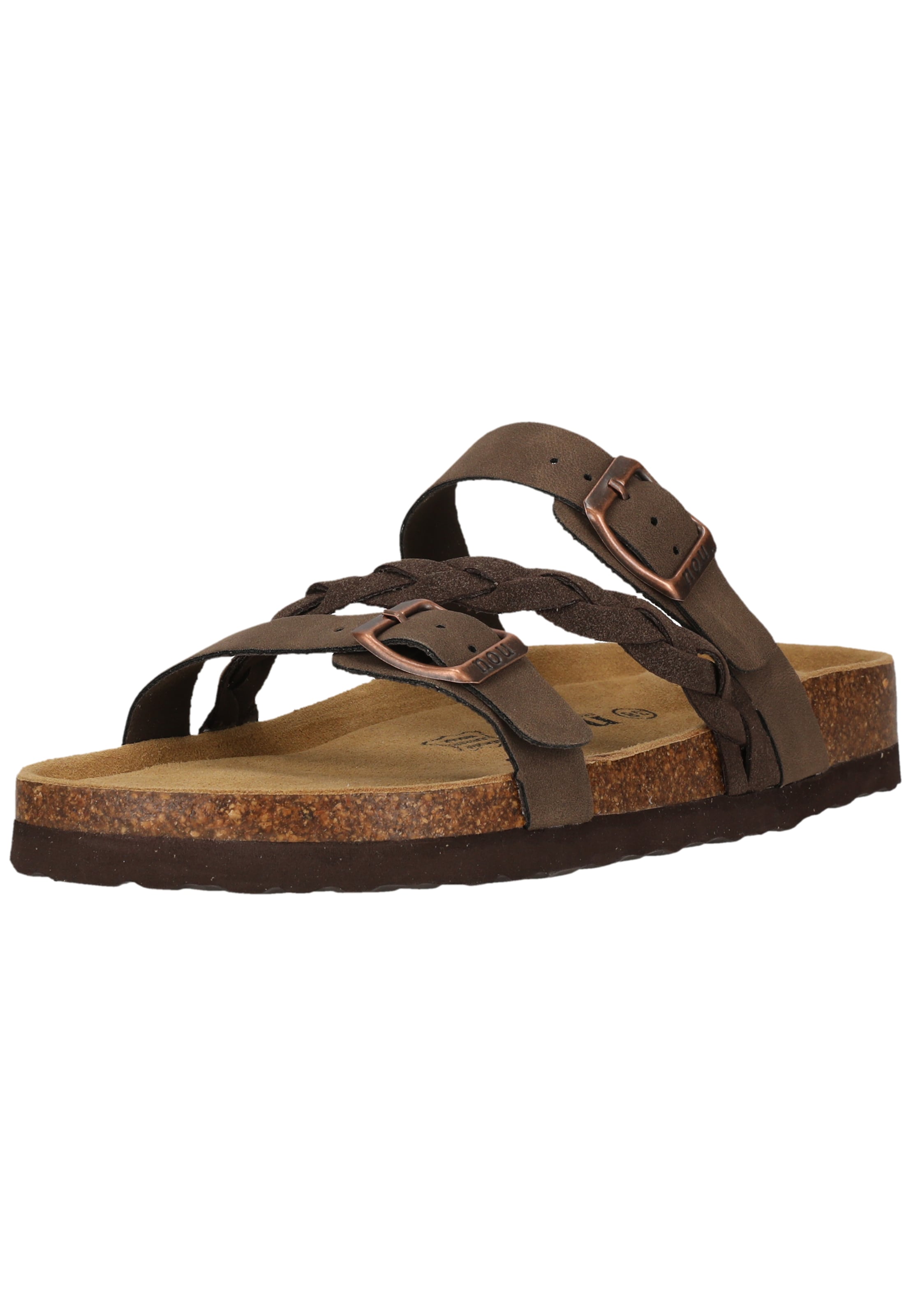 NOU Sandalen 'Priego' in Grau: Vorderseite