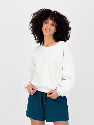 Sweat-shirt 'Teona' Alife and Kickin en blanc : devant