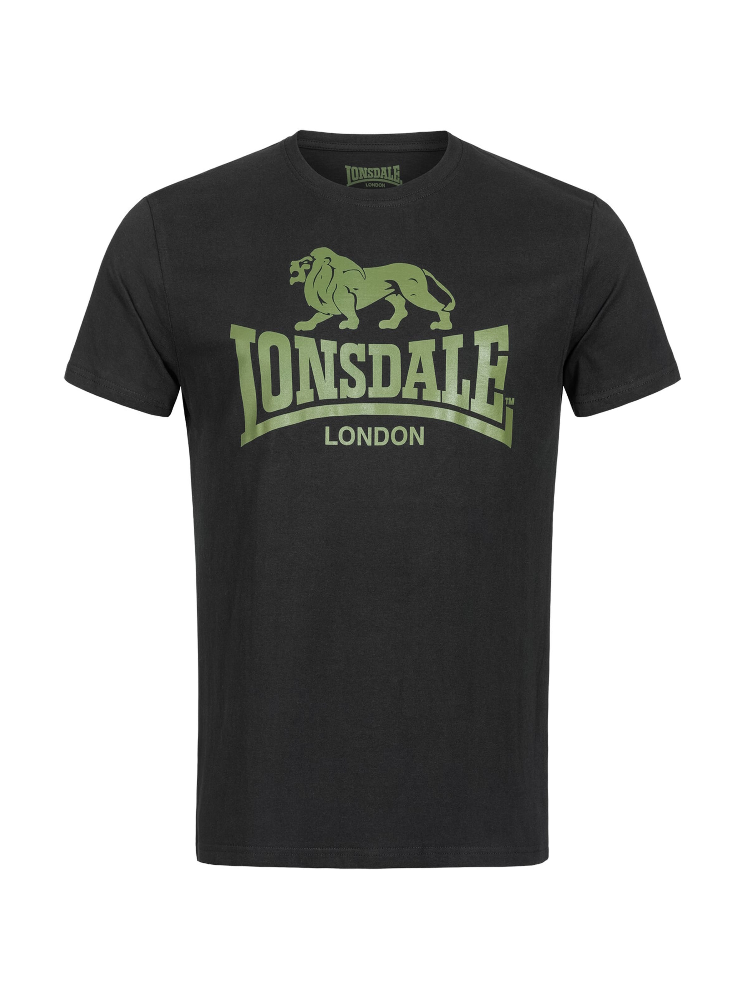 LONSDALE Футболка 'Bangor' в Зеленый