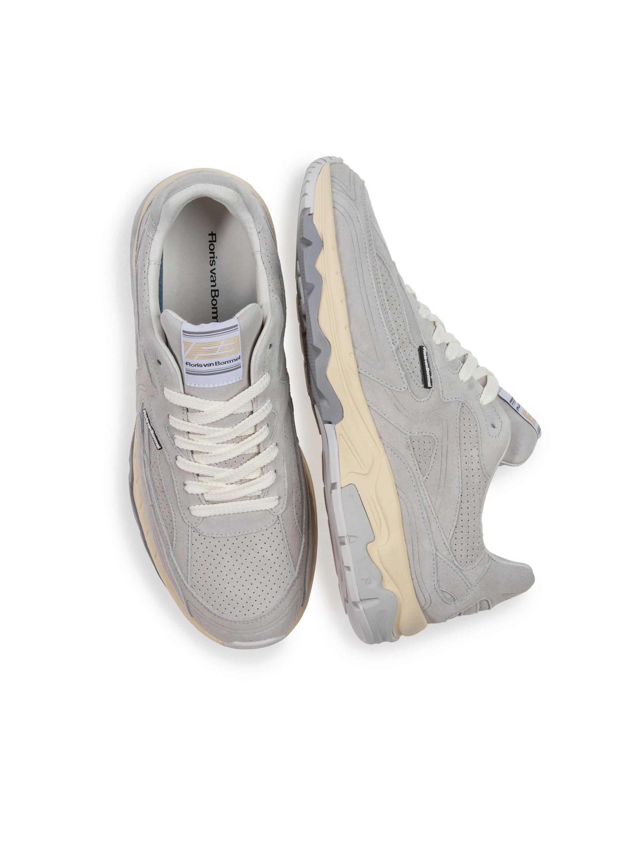 Baskets basses 'De Rezer 02' Floris van Bommel en gris