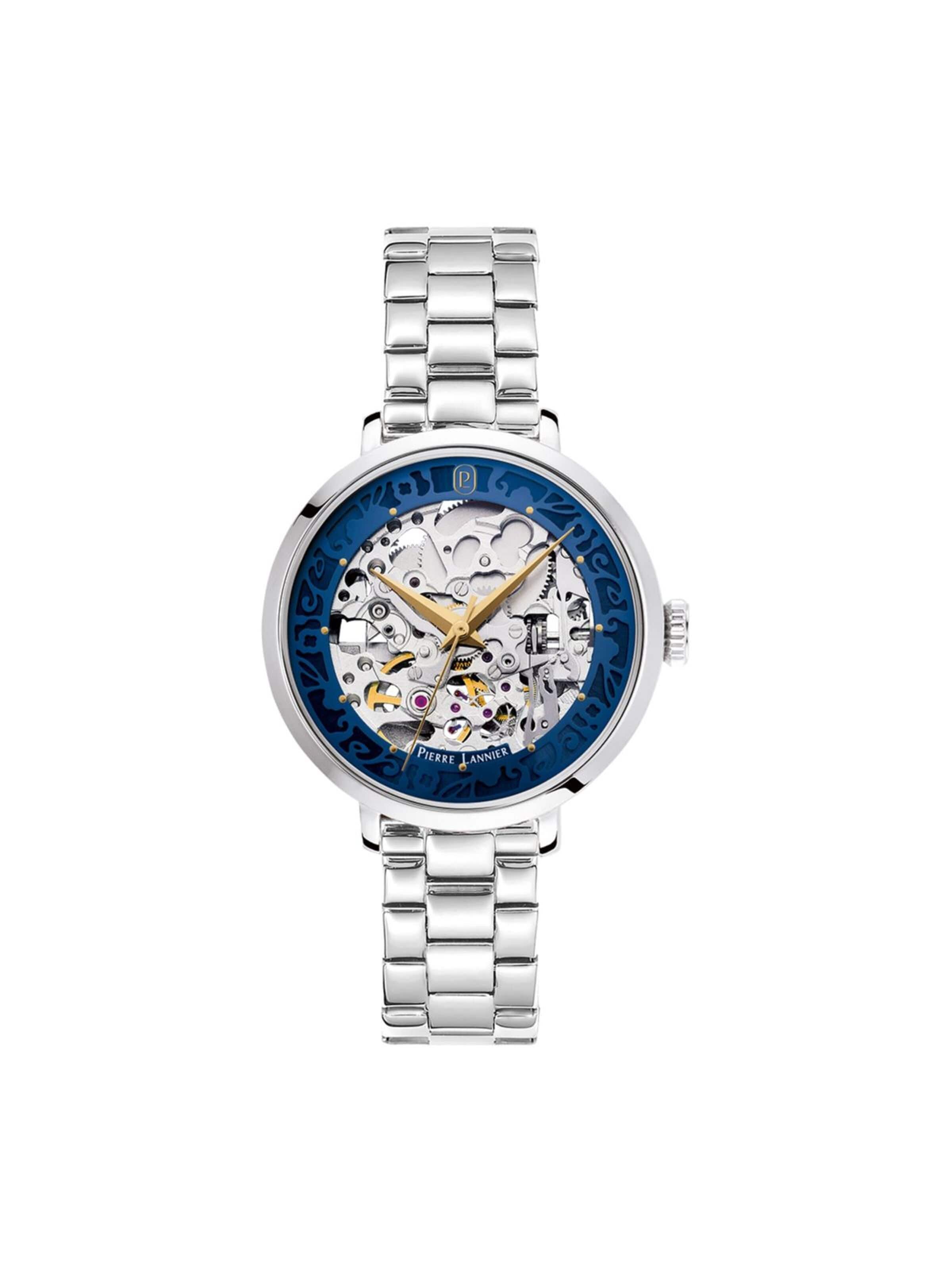 Montre à affichage analogique Pierre Lannier en bleu : devant