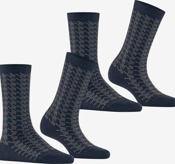 ESPRIT Socks 'Pepita Pattern 2-Pack' in Blue: front
