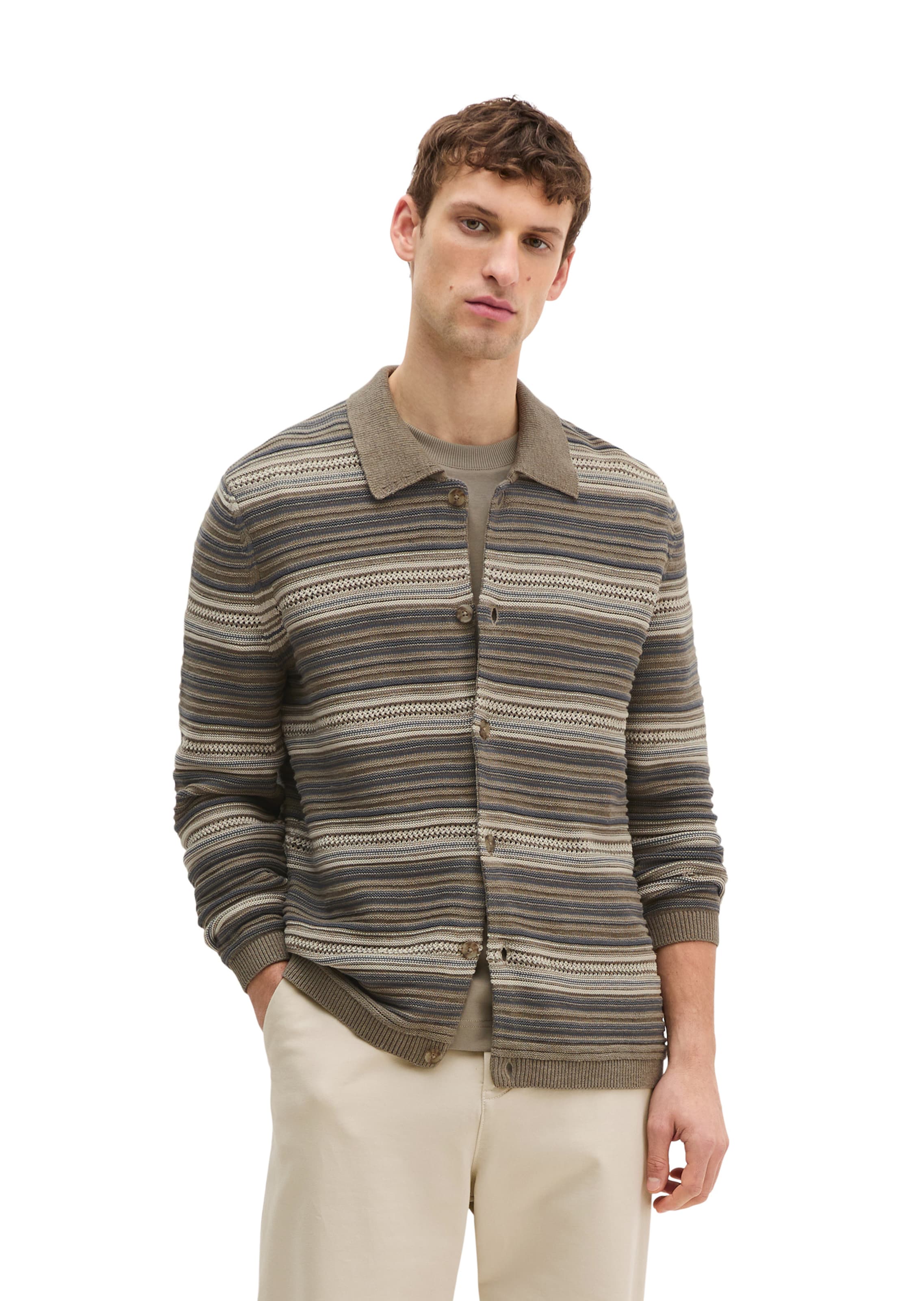 Marc O'Polo Knit cardigan in Brown: front