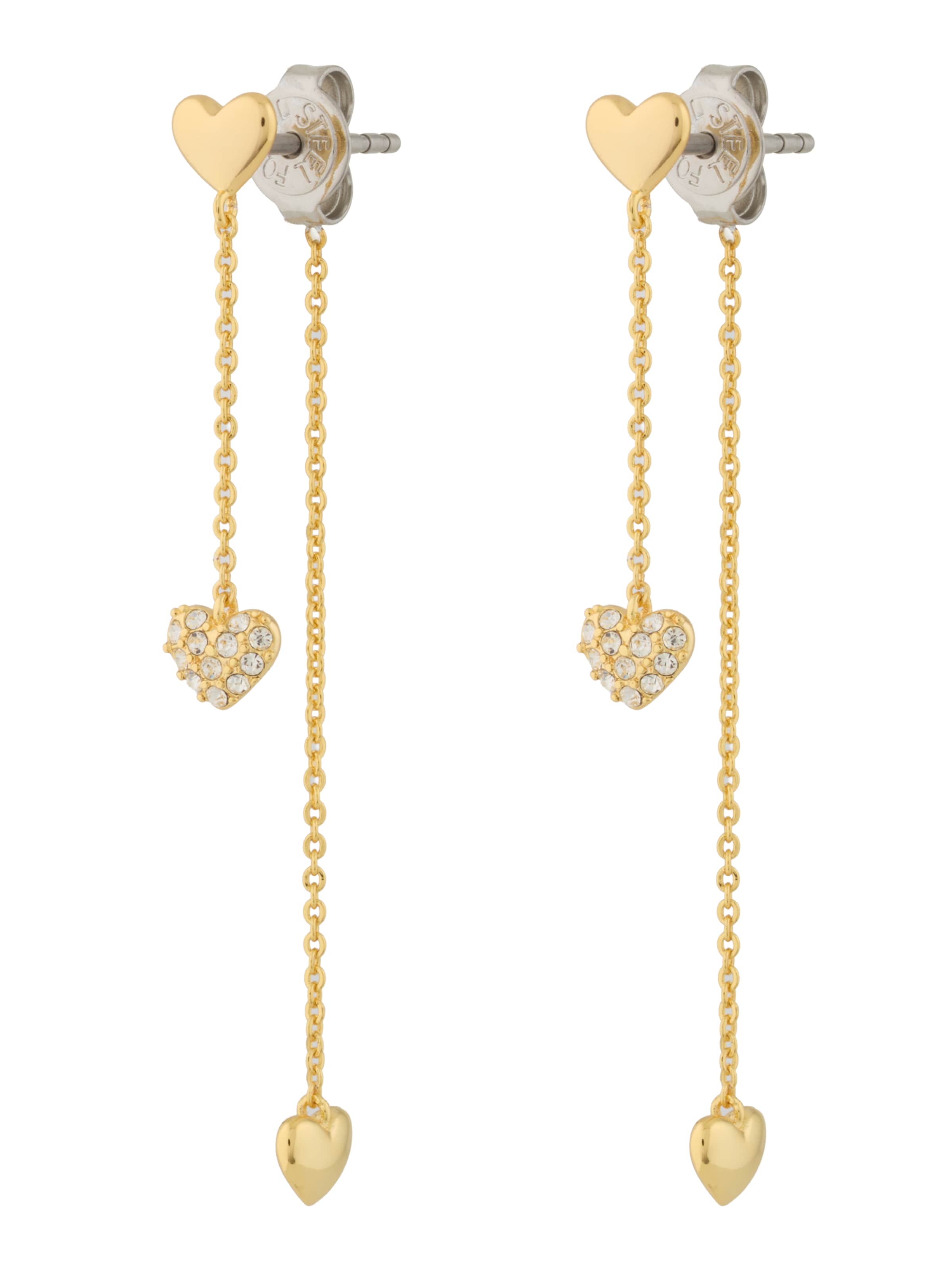 FOSSILNaušnice - zlatna boja: prednji dio