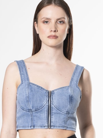 Influencer Top in Blau