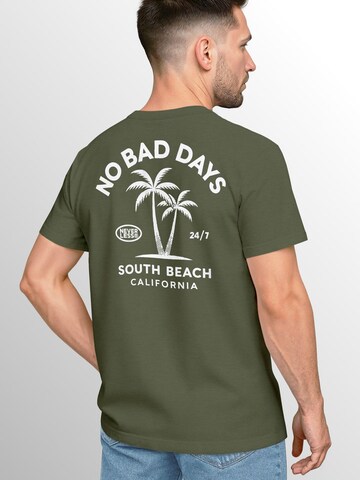 Neverless Shirt 'No Bad Days' in Green