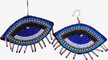 PfauGermany Earrings 'Evil Eye' in Blue: front