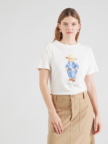 T-shirt 'TRVLR BR' Polo Ralph Lauren en blanc : devant