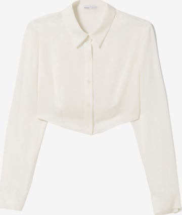 Bershka Blouse in Beige: voorkant