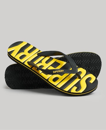 Superdry T-Bar Sandals in Black