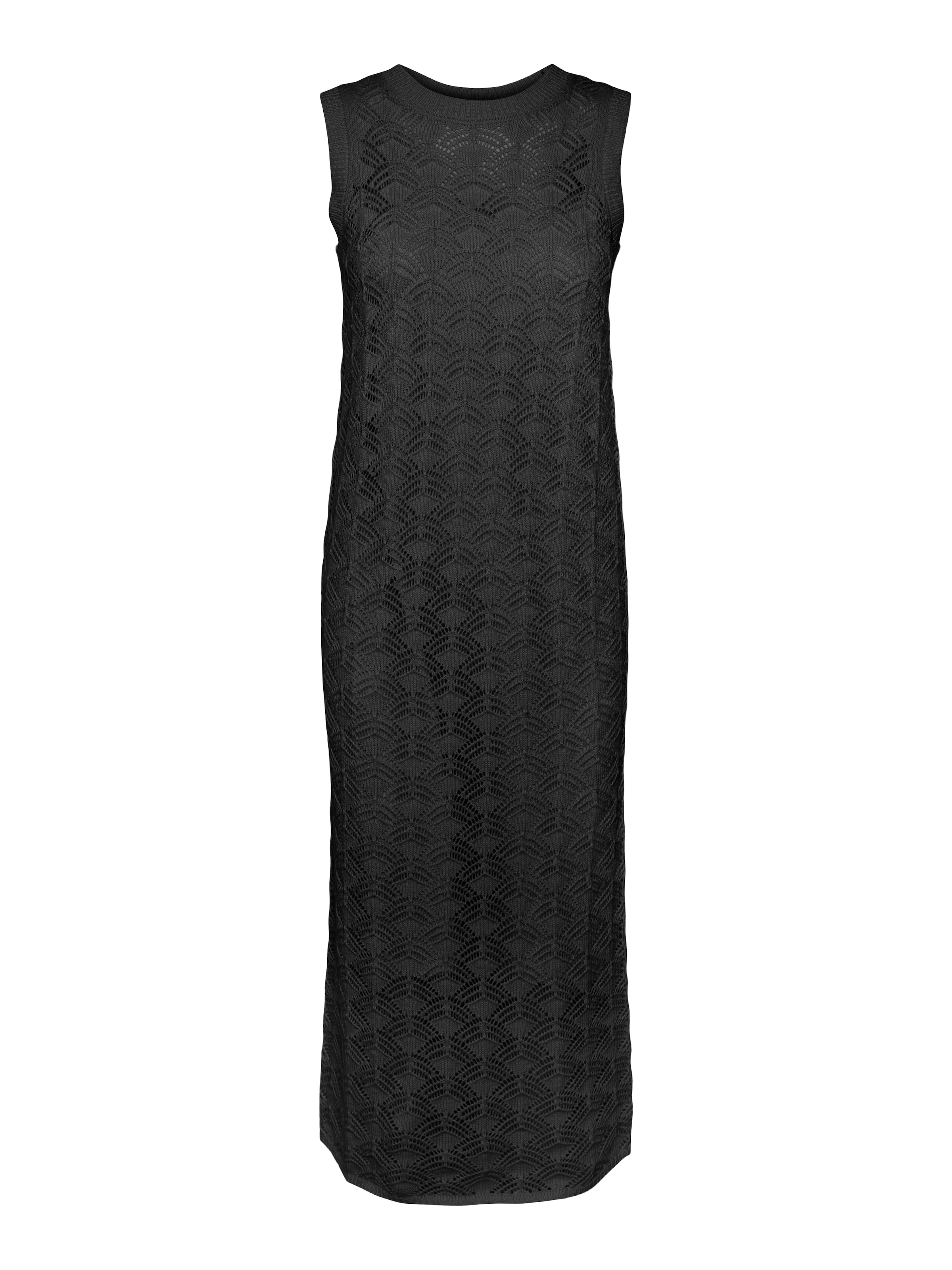 VERO MODA Úpletové šaty – černá: přední strana