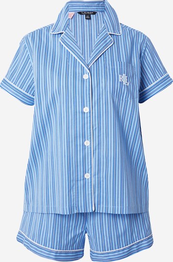 Lauren Ralph Lauren Pyjama in navy / hellblau / offwhite, Produktansicht