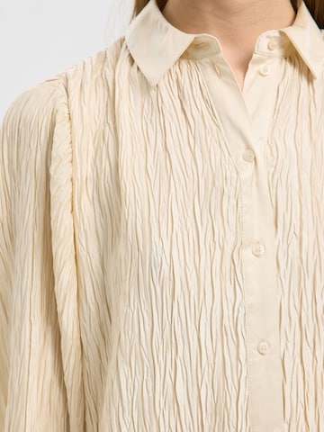 SELECTED FEMME Shirt dress 'SLFELMA' in Beige