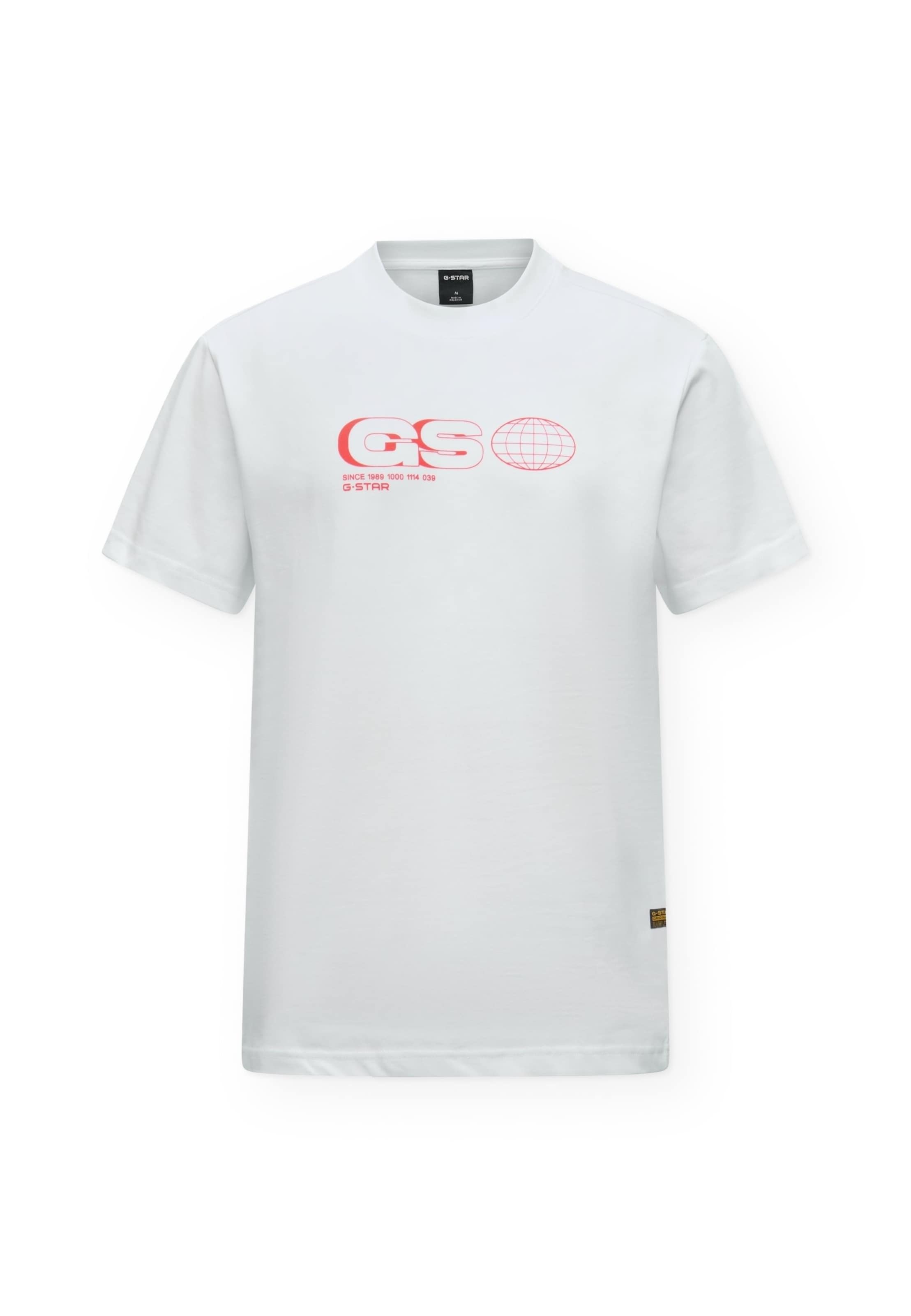 G-STAR T-Shirt 'Globe' in XS in rot / weiß, Produktansicht