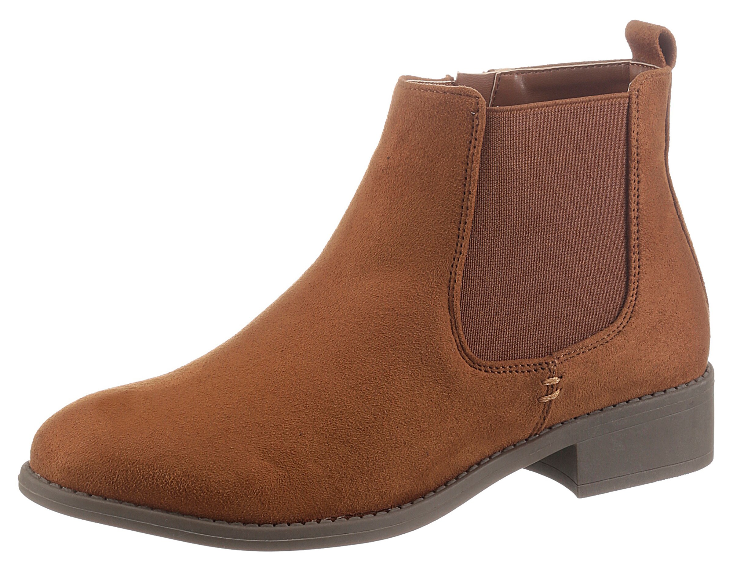 Aniston Chelsea Boots in Brown: front