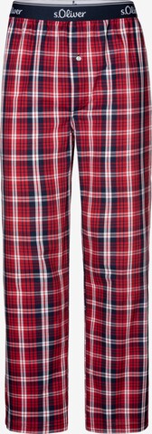 s.Oliver Пижамные штаны в Красный: спереди