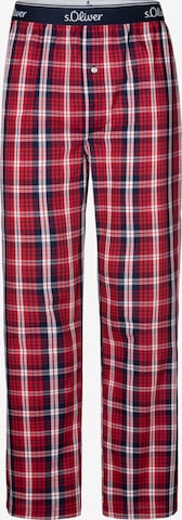 s.Oliver Pyžamové kalhoty – červená: přední strana