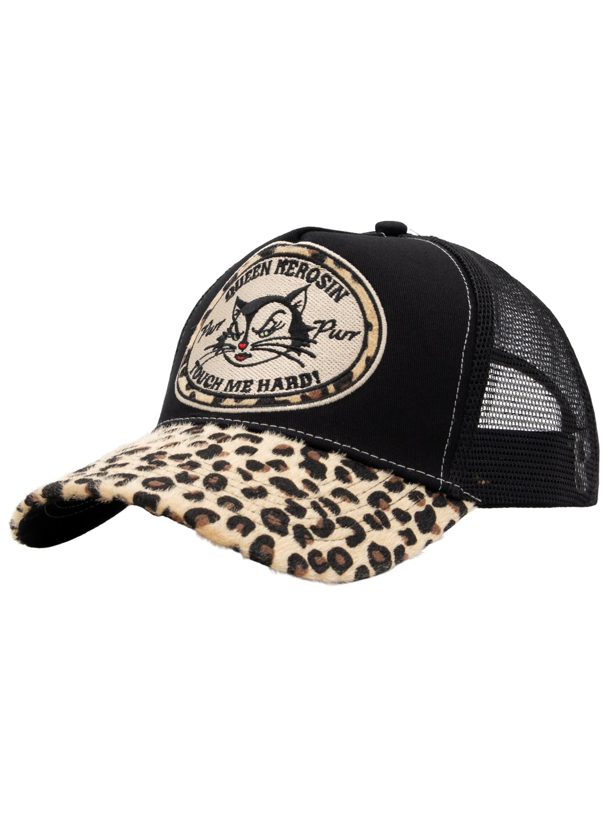 Queen Kerosin Cap 'Touch Me Hard' in Black: front
