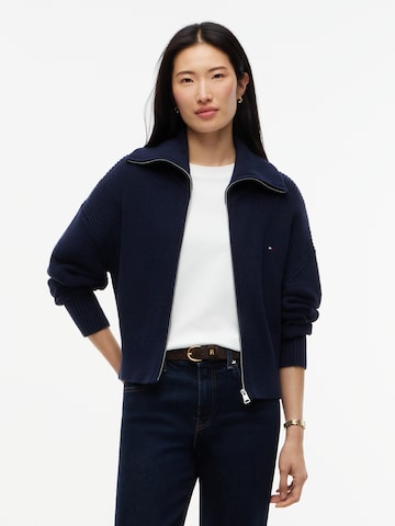 TOMMY HILFIGER Gebreid vest in Blauw: voorkant